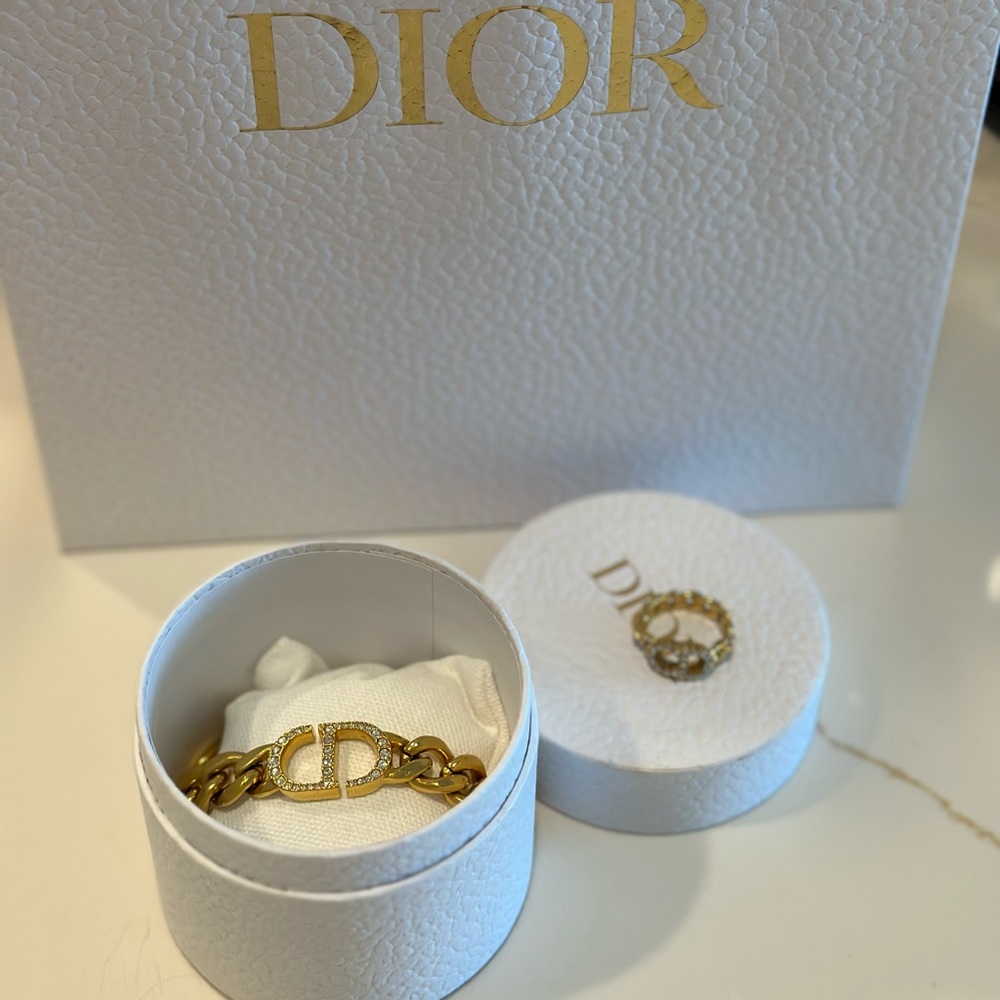 Dior bracelet and ring/ basically new